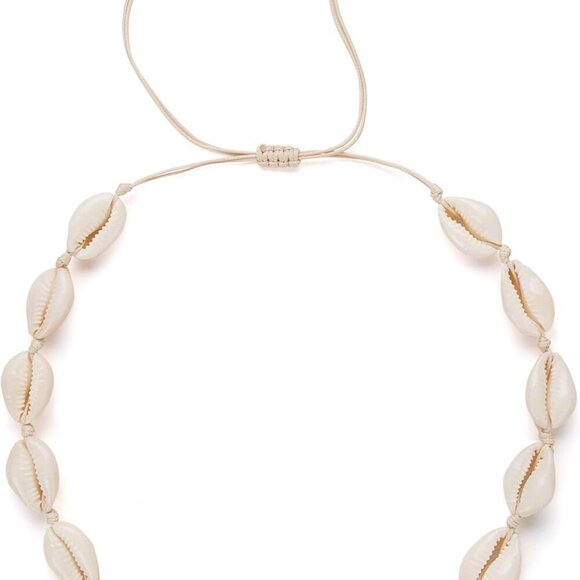 Handmade Sea Shell Necklace for Women Summer Adjustable Natural Shell Collar Nec - Picture 1 of 6
